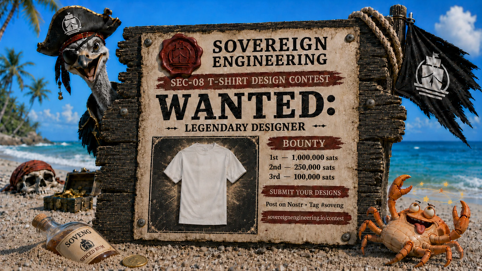 SEC-08 T-shirt design contest poster